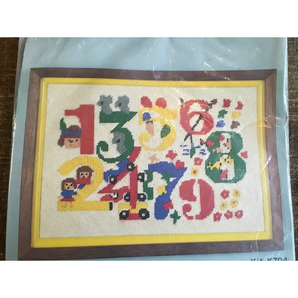 Vintage 1977 Kappie Originals Creative Stitchery Cross Stitch Kit Numbers NEW
